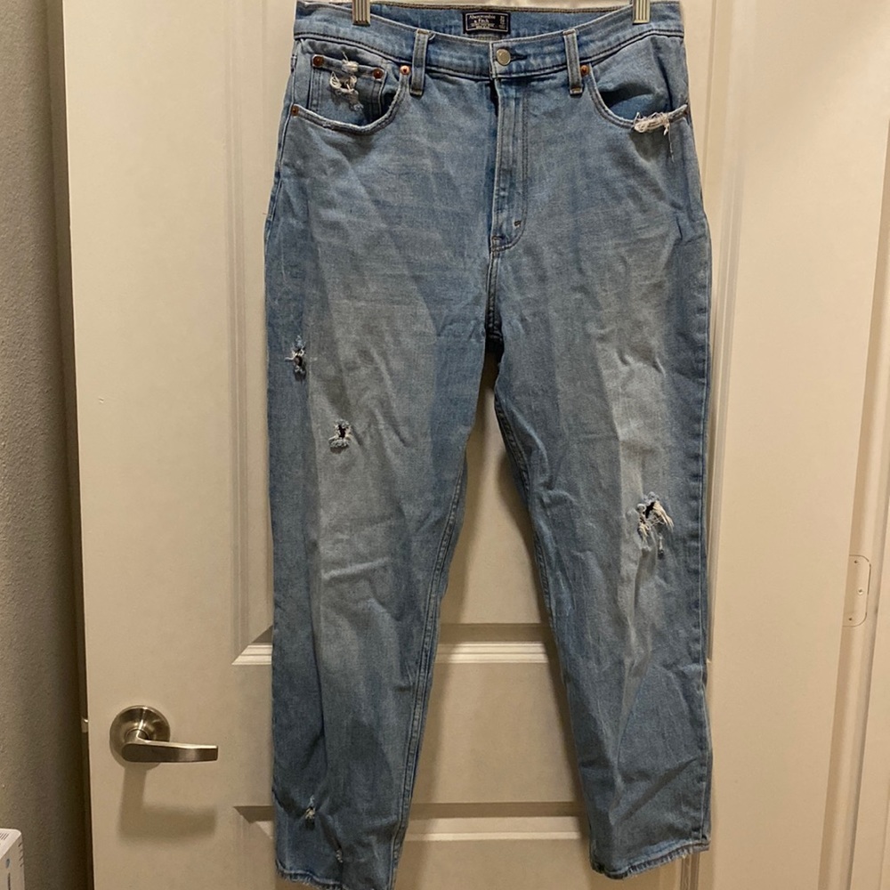 Abercrombie and Fitch Ultra High Rose Mom Jean